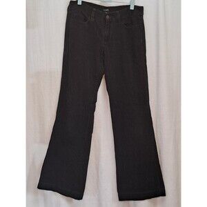 J. Crew City Fit Corduroy Pants Jeans Wide Leg Dark Brown Cotton Size 4